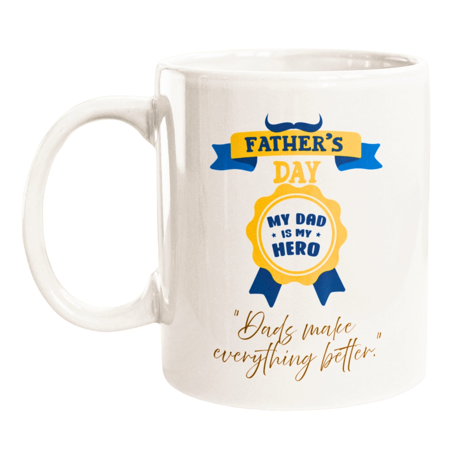 CustomInk Creations Coffee Mug – "Behind Every Great Kid Is an Amazing Dad" Father’s Day Gift Cup