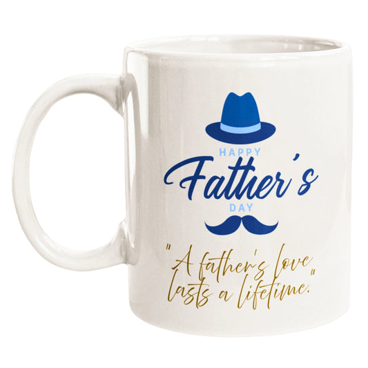 CustomInk Creations Coffee Mug – "A Father’s Love Lasts a Lifetime" Father’s Day Gift Cup