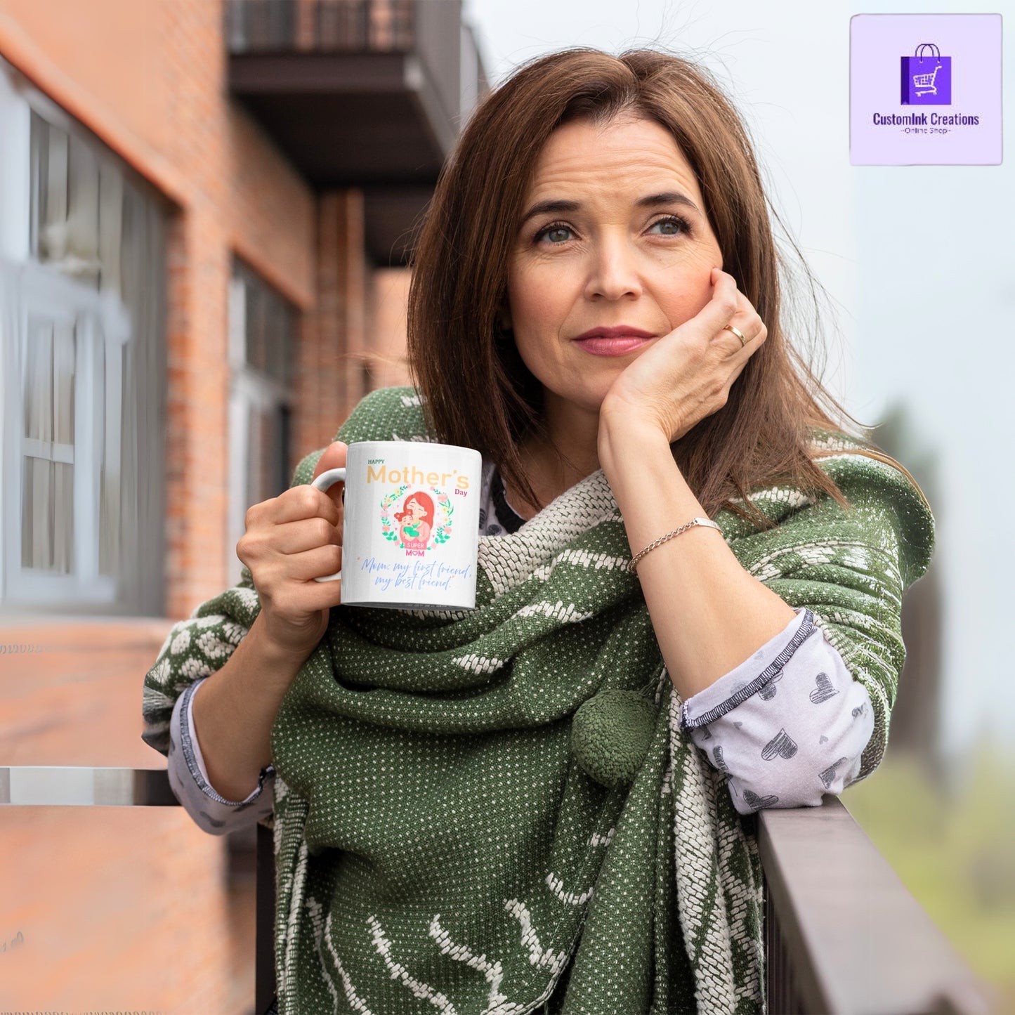 “Mom: My First Friend, My Best Friend” Coffee Mug – Mothers Day Gift | Cute Coffee Mug by CustomInk Creations