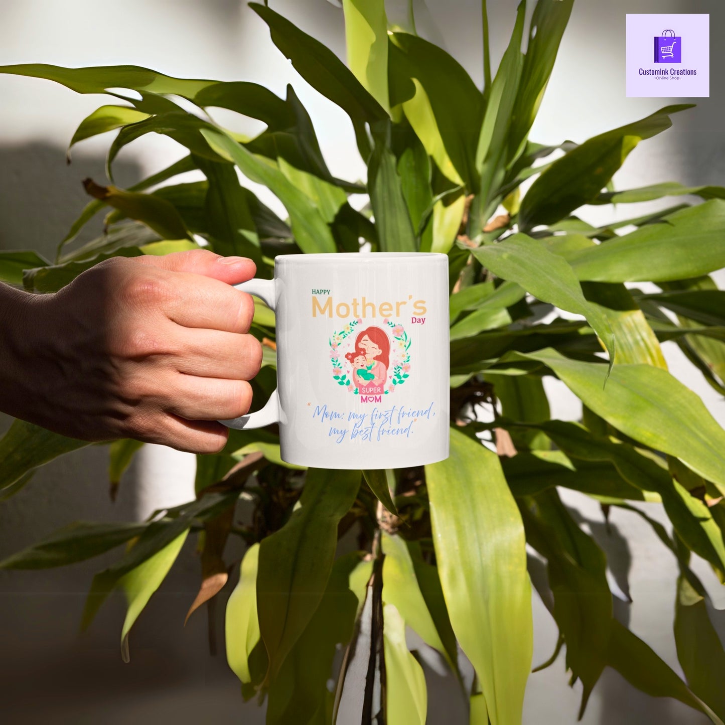 “Mom: My First Friend, My Best Friend” Coffee Mug – Mothers Day Gift | Cute Coffee Mug by CustomInk Creations